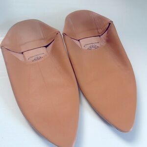 Leather slip on shoes